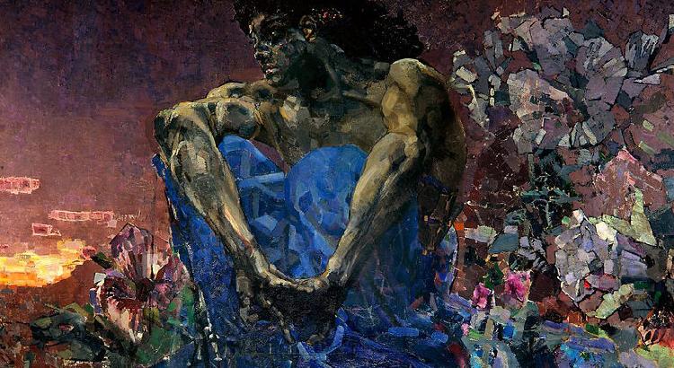 Mikhail Vrubel Demon oil painting image